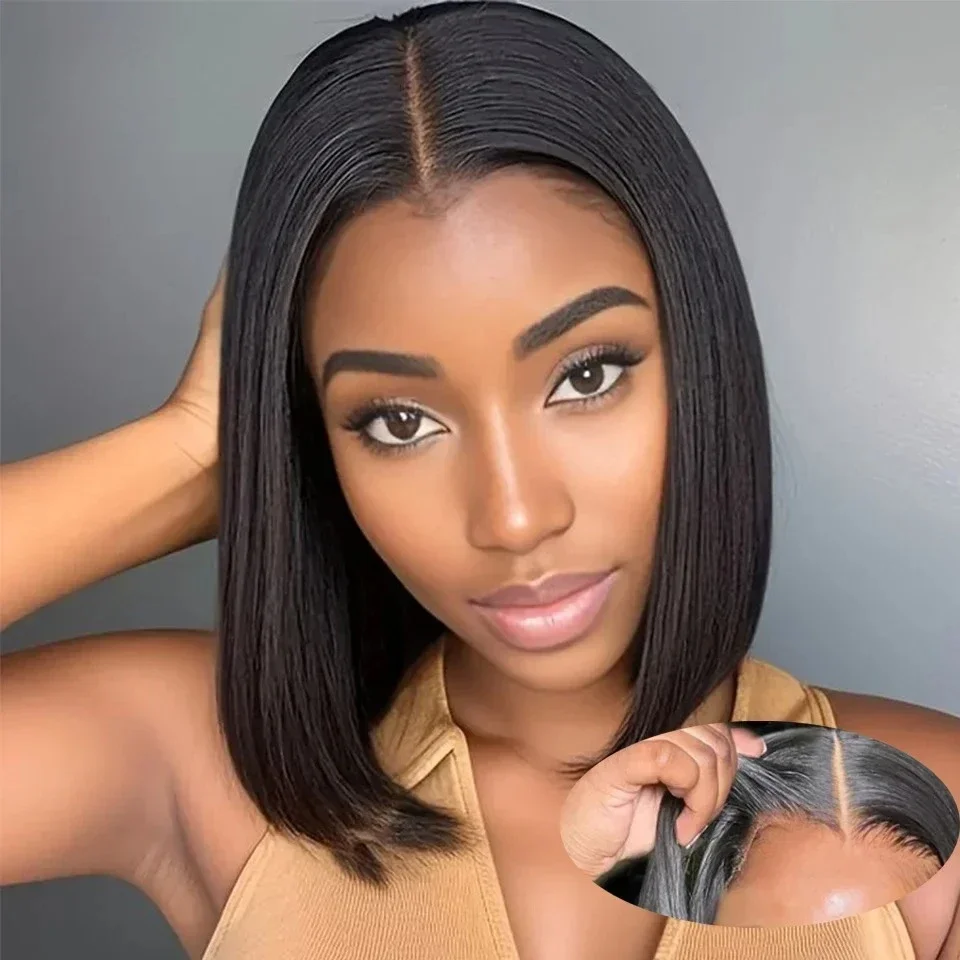 Glueless Wear And Go Human Hair Wig - 2026 Wig Bob Terbaru, Wig Renda