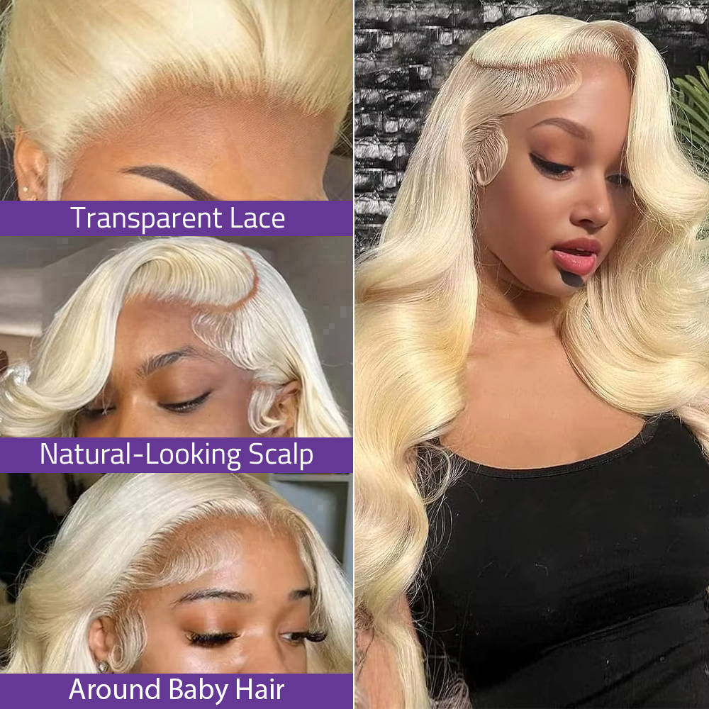 Wig rambut manusia Brasil deng - 613 Blonde Body Wave Lace Front Wig ulasan dan harga