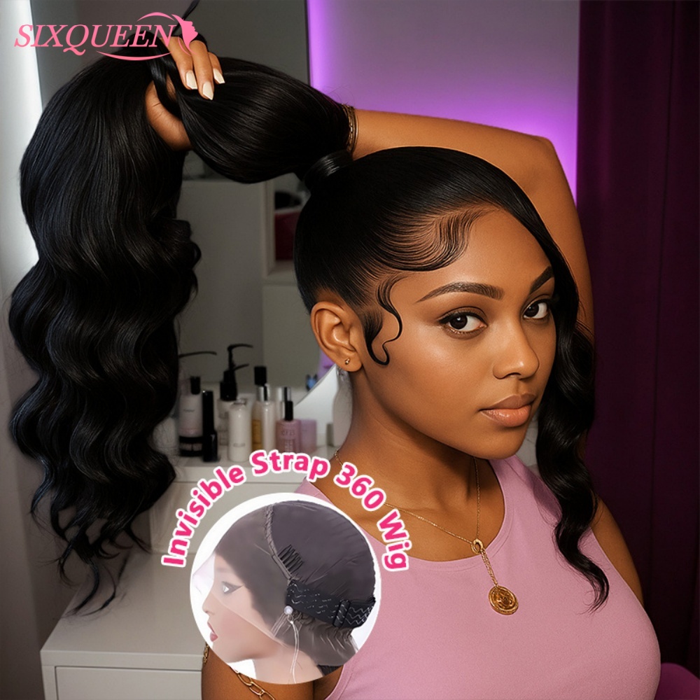 Wig HD 360 Full Lace dengan Ta - Human Hair Wigs ulasan dan harga