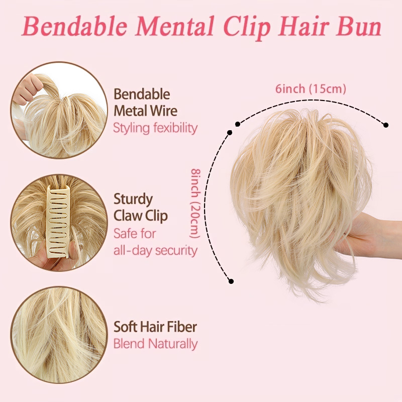 Ekstensi Rambut Ekor Kuda deng - Claw Clip Messy Bun Hair Piece ulasan dan harga