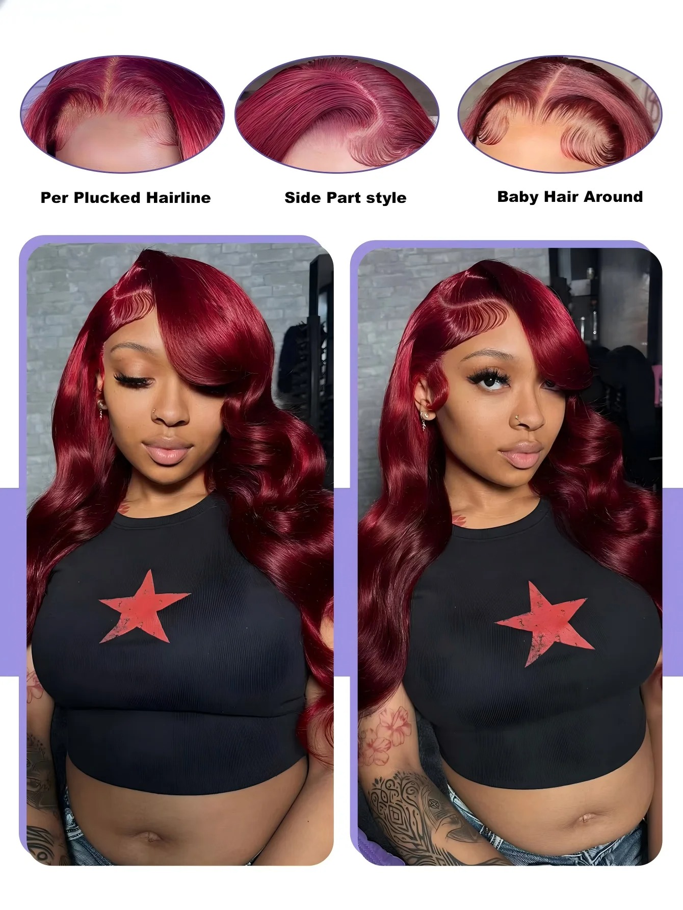 Wig dengan rambut manusia, mod - Hd Lace Frontal Wig Human Hair Pre Plucked ulasan dan harga