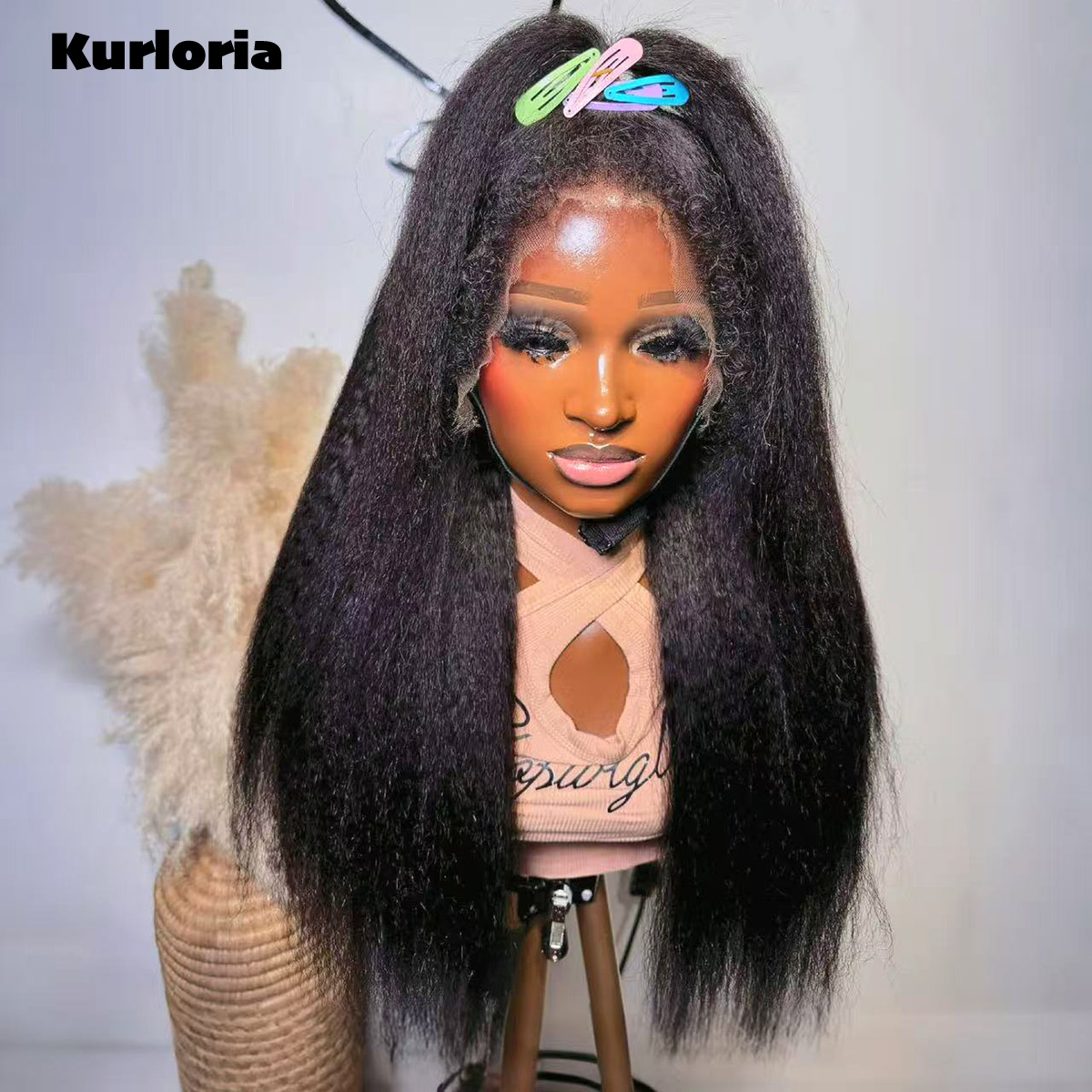 Wig Rambut Asli 100% Warna Hit - Glueless Wear And Go Human Hair Wig ulasan dan harga